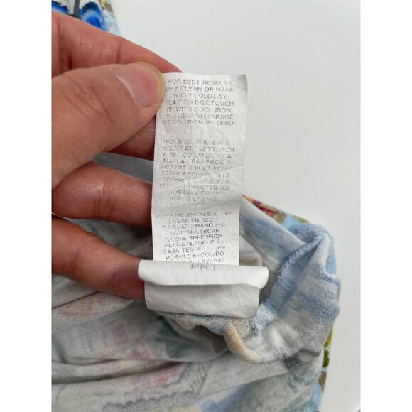 Karen Kane Womens Plus Size 3X On Holiday Blue Watercolor Jersey Tee Tunic Top - Picture 5 of 8